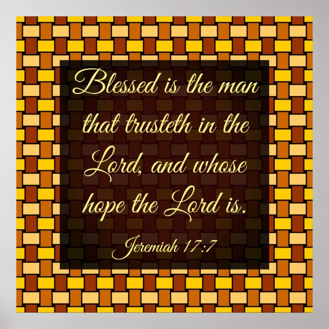 Poster Jeremiah 17-7 (Devant)