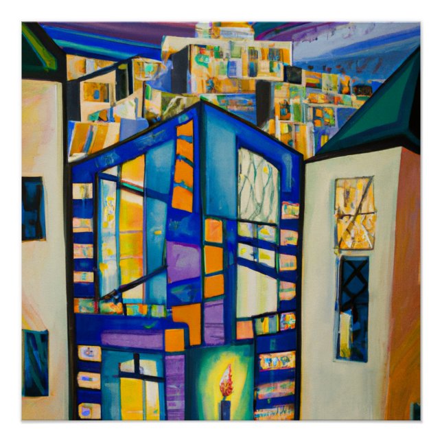 Poster Jerusalem at Night (Devant)