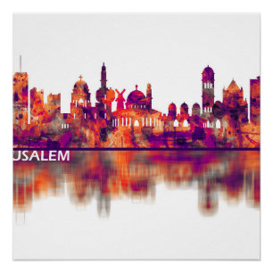Poster Jérusalem Israel Skyline