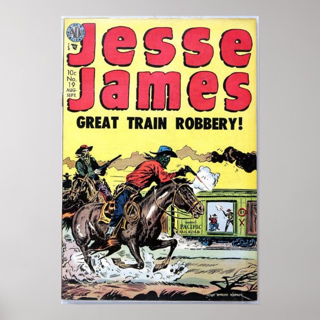 Poster Jesse James Train Vol (Devant)