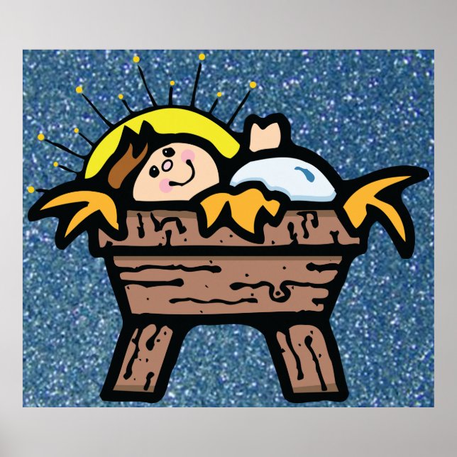 Poster jésus à la mangeoire (Devant)