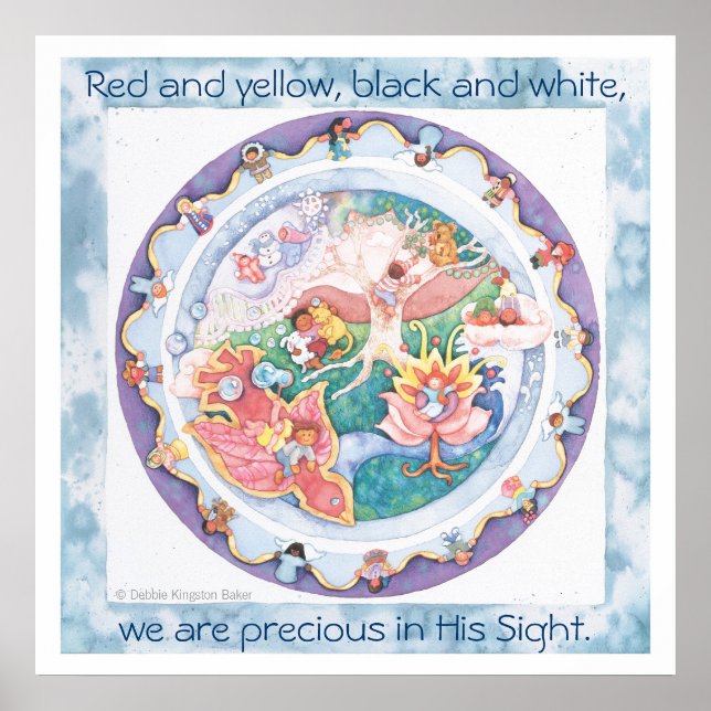 Poster Jésus aime les petits enfants du monde (Devant)