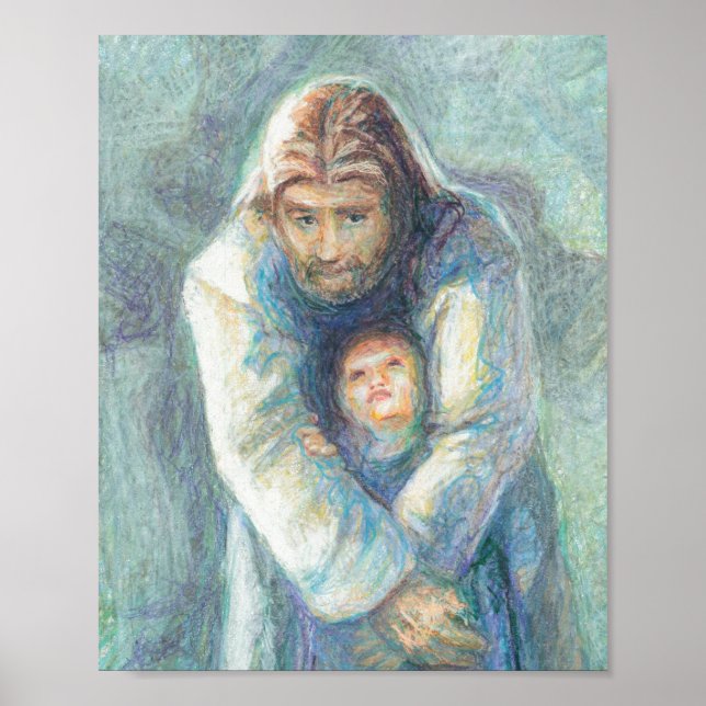 Poster Jésus Avec Un Enfant (Devant)