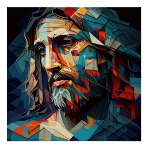 Poster Jésus Christ cubisme