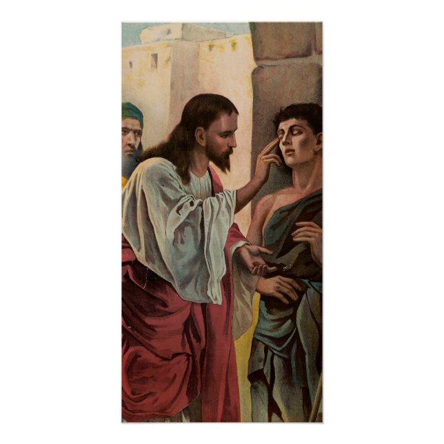 Poster Jésus-Christ guérissant l'aveugle (Devant)