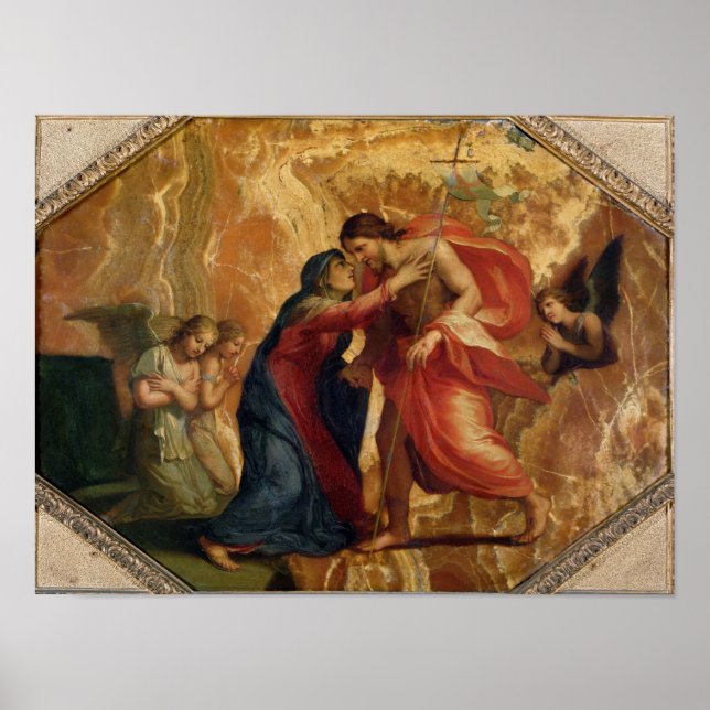 Poster Jésus-Christ recevant la Vierge au Ciel (Devant)