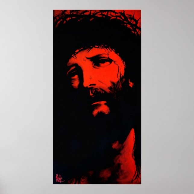 Poster Jésus Christ "rouge" (Devant)