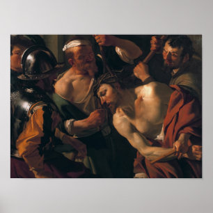 Poster Jésus Christ w. la Couronne des épines