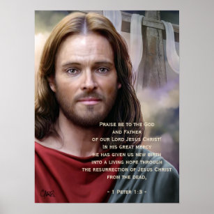Poster Jésus est ressuscité par Carlos Maraz Art Print