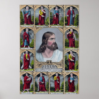 Poster Jésus et les 12 Apôtres