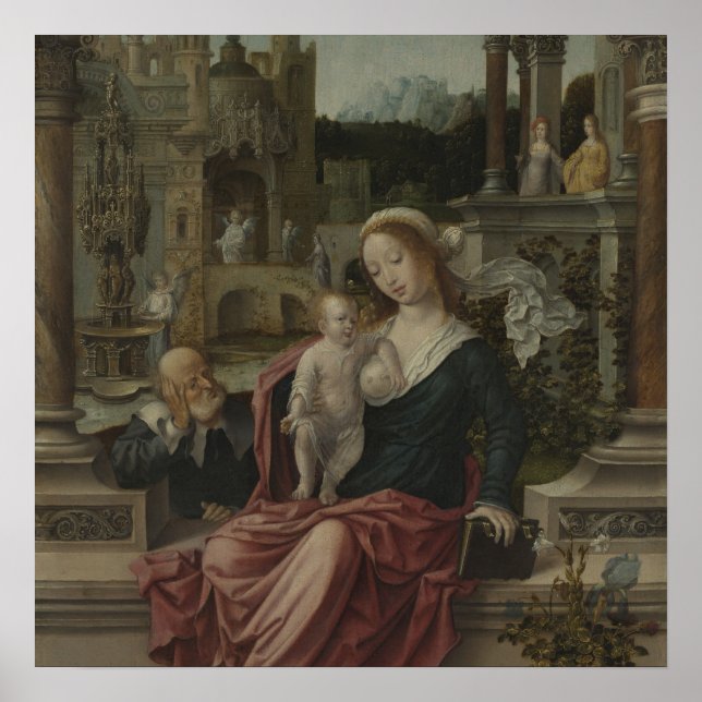 Poster Jésus et Mère Marie Allaitement (Devant)