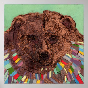 Poster Jésus était un ours imprimé