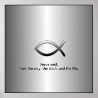 Jesus Fish Christian Ichthys Bible Verse