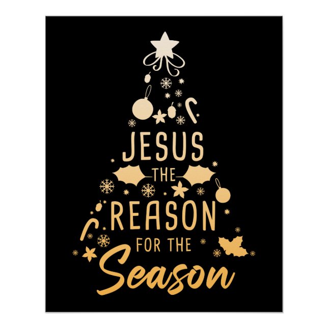 Poster Jésus La Raison De La Saison - Foi De Noël (Devant)