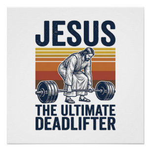 Poster Jésus Le Levreur De Poids Ultime Chemise De Gym Vi