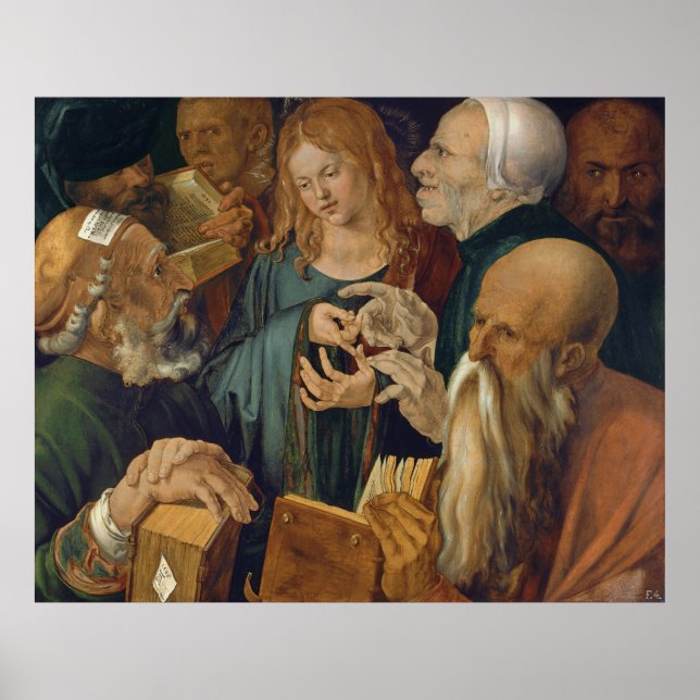 Poster Jésus parmi les médecins par Albrecht Durer (Devant)