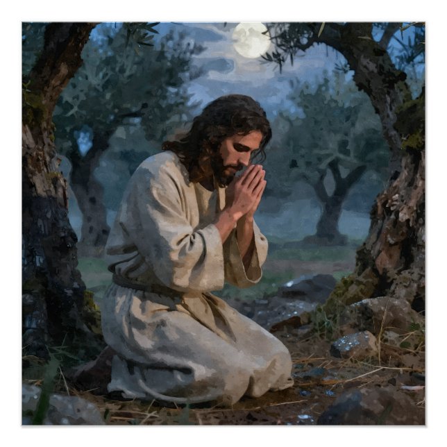Poster Jésus priant (Devant)