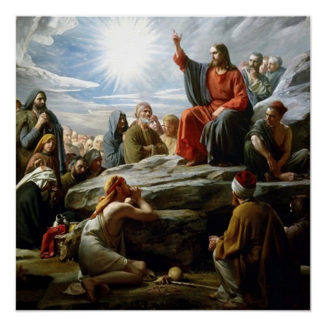 Poster Jésus, Sermon sur la montagne, (Devant)