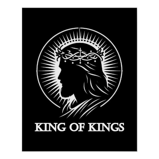Poster Jesus silhouette King of kings  (Devant)