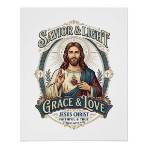 Poster Jesus Thrift Store Vintage Hunting Graphic Tee Chr