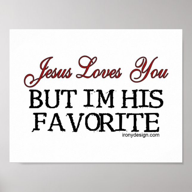 Poster Jésus Vous Aime Favorite (Devant)