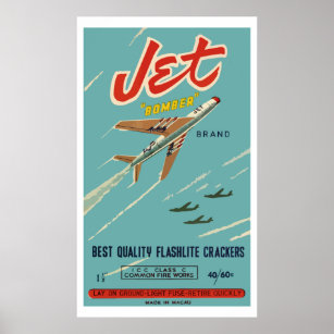 Poster Jet Bomber (pétard chinois Vintage)