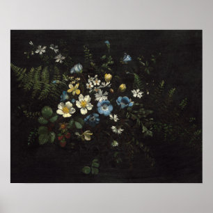 Poster Jet des fleurs et des fougères par Titian Ramsay