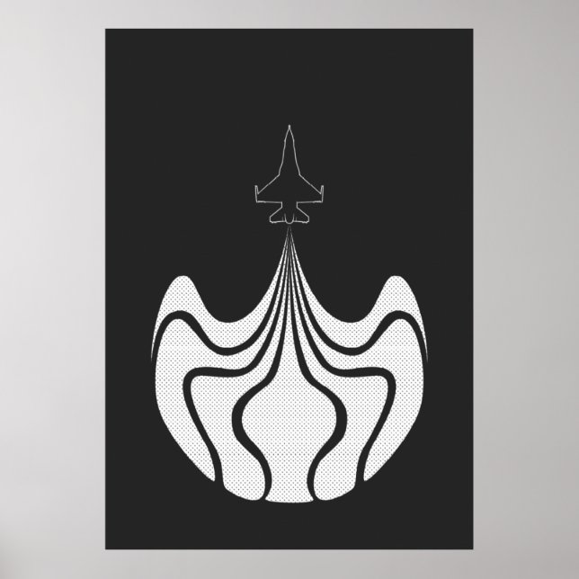 Poster Jet - Noir & Blanc (Devant)