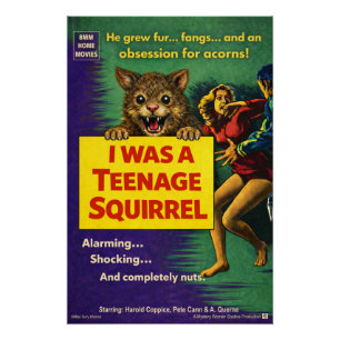 Poster J'étais un écureuil adolescent Parodie
