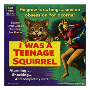 Poster J'étais un écureuil adolescent Parodie