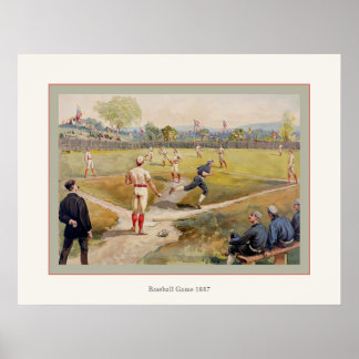 Poster Jeu de baseball 1887