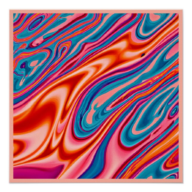 Poster Jeu de couleurs attractif (Devant)