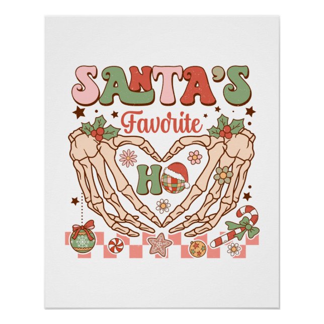 Poster Jeu de Noël Père Noël Ho favori (Devant)