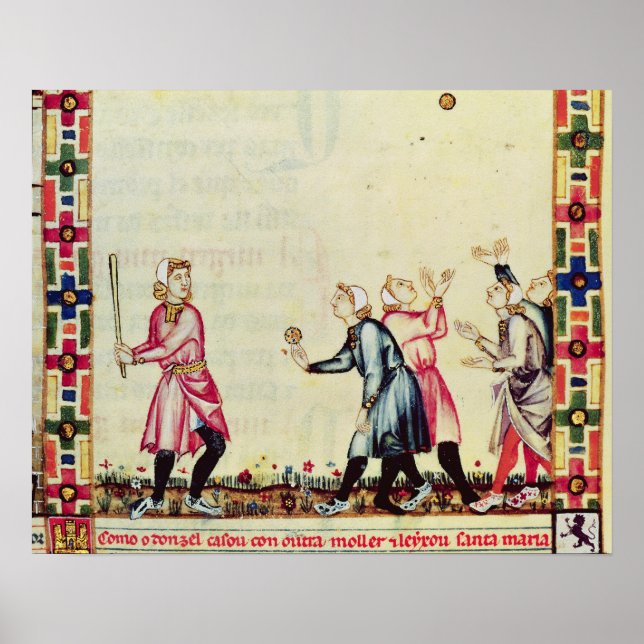 Poster Jeu de pelote en plein air (Devant)