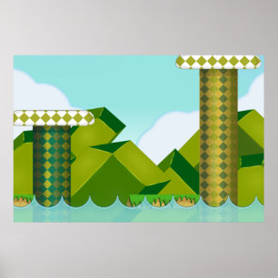 Poster Jeu de plateforme rétro