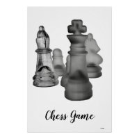 Poster jeu d'échecs