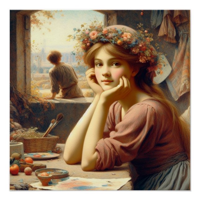 Poster jeune fille (Devant)