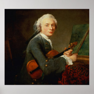 Poster Jeune homme avec un violon