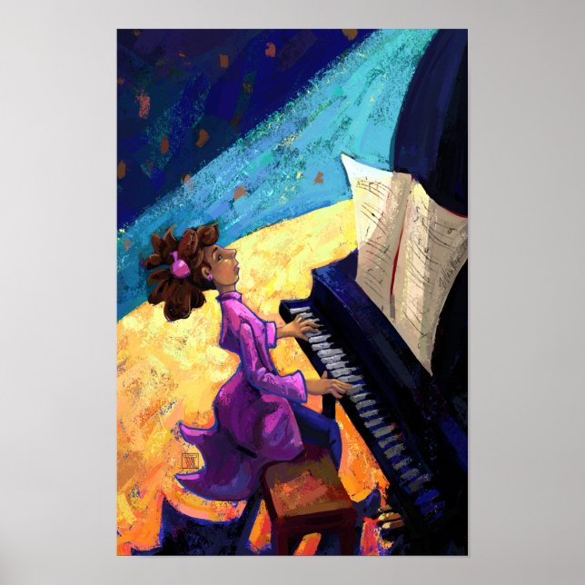 Poster Jeune Pianiste sur Scène (Devant)