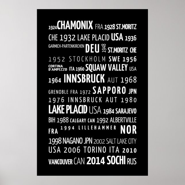 Poster Jeux olympiques d'hiver (Devant)
