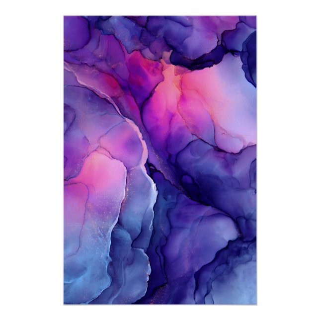 Poster Jewel Tone Fluid Resin Nebula Glow (Devant)
