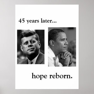 POSTER JFK/AFFICHE D'OBAMA - ESPOIR RENÉ