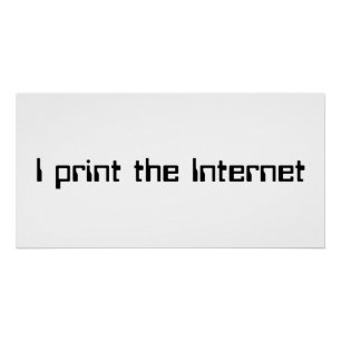 Poster J'imprime Internet