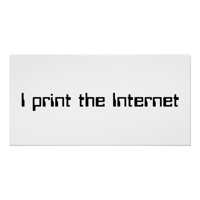 Poster J'imprime Internet (Devant)
