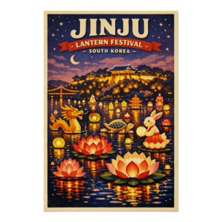 Poster Jinju Lantern Festival in South Korea