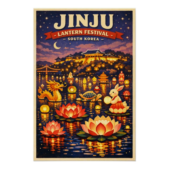 Poster Jinju Lantern Festival in South Korea (Devant)