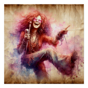 Poster JJ chantant sur scène