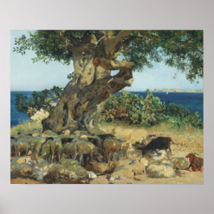 Poster Joaquin Sorolla - Le Carob Tree