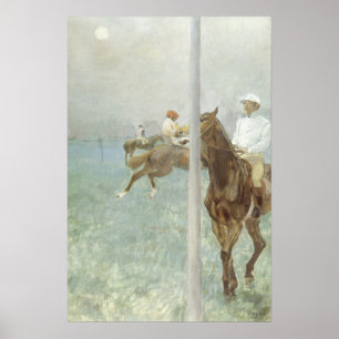 Poster Jockeys avant la course par Edgar Degas