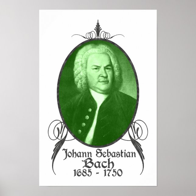 Poster Johann Sebastian Bach (Devant)